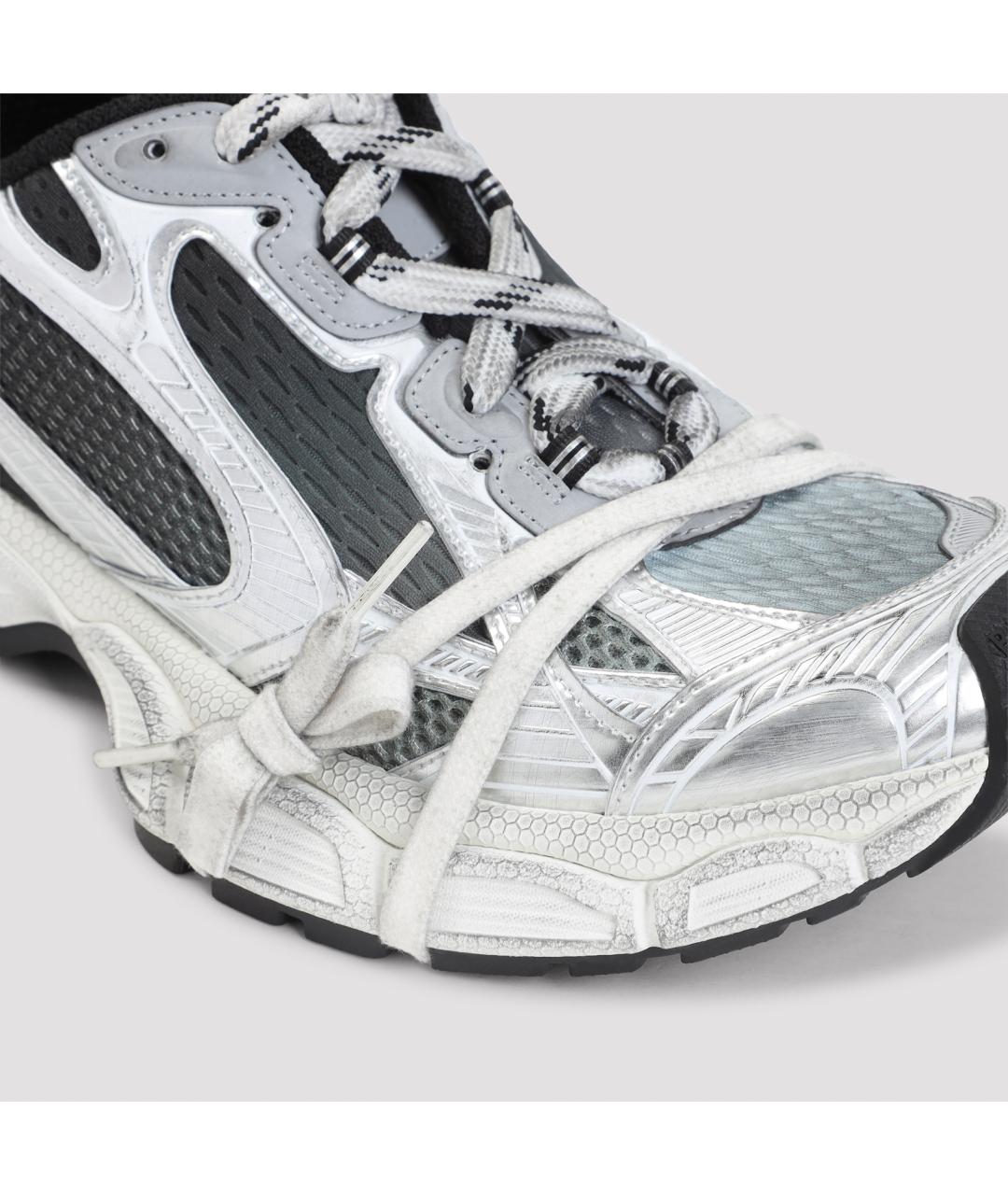 BALENCIAGA Серые текстильные низкие кроссовки / кеды, фото 4