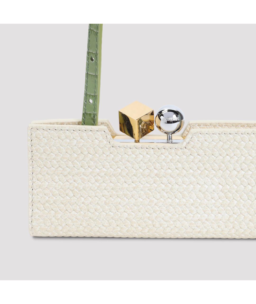 JACQUEMUS Зеленая кожаная сумка через плечо, фото 3