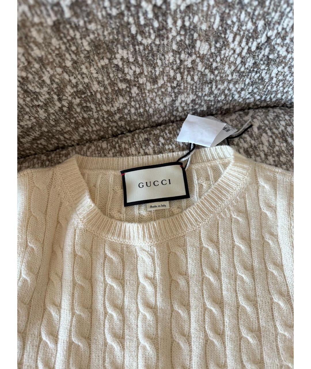 GUCCI Бежевый кашемировый джемпер / свитер, фото 2