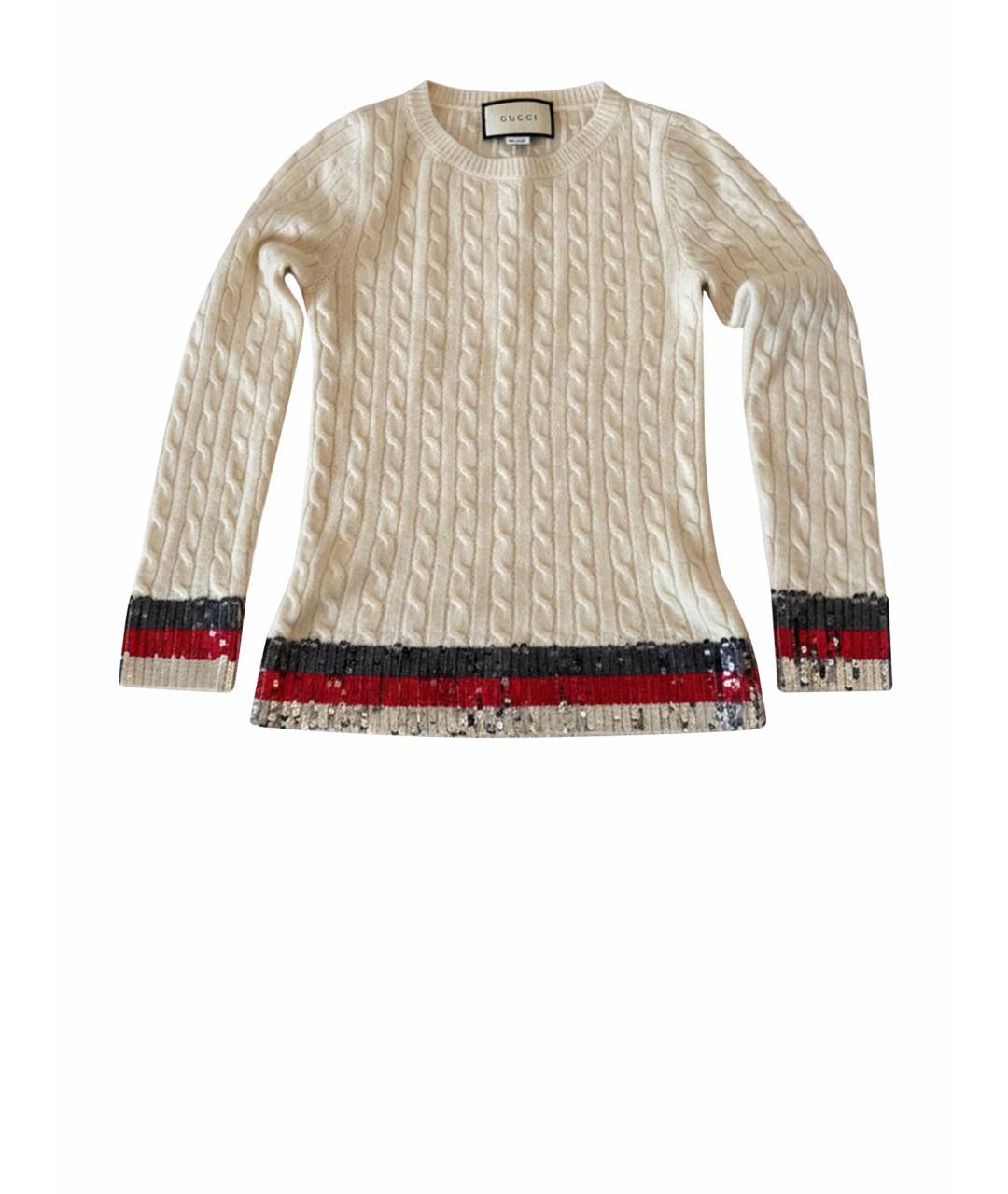 GUCCI Бежевый кашемировый джемпер / свитер, фото 1