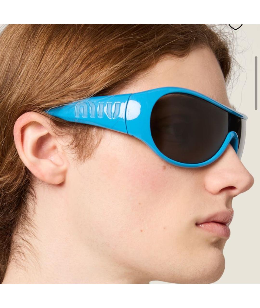 MIU MIU Голубые солнцезащитные очки, фото 2