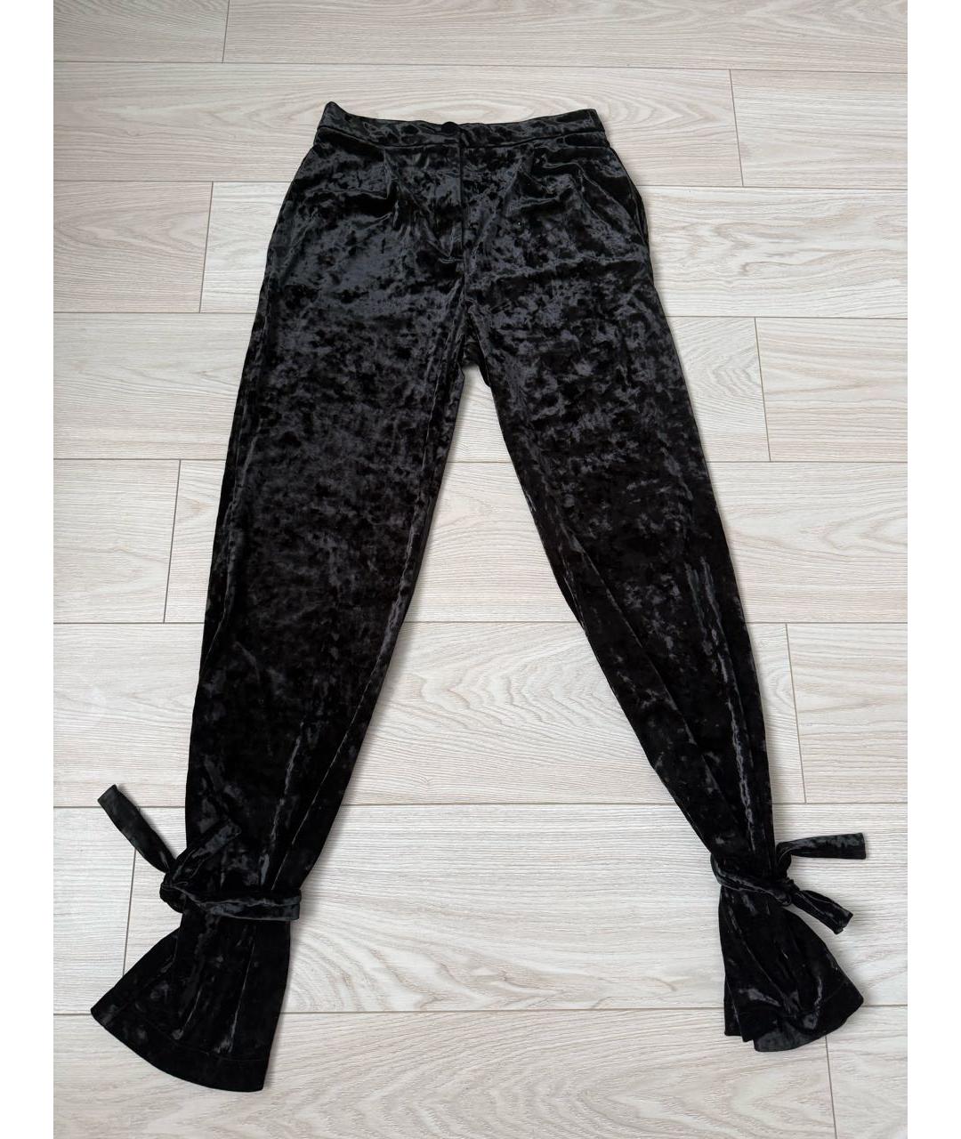 PATRIZIA PEPE Черный велюровый костюм с брюками, фото 2