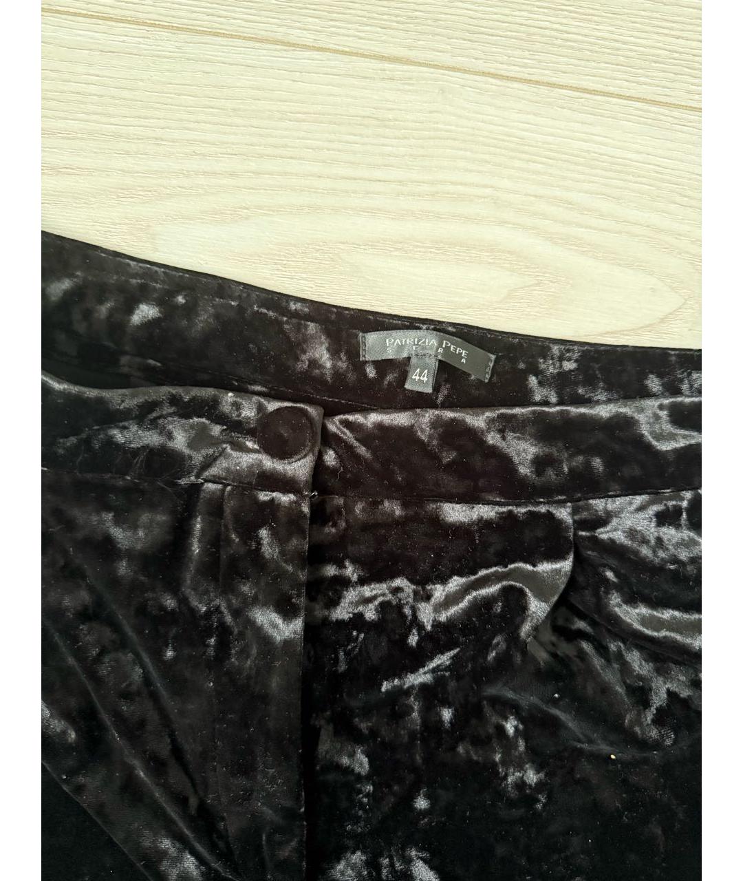 PATRIZIA PEPE Черный велюровый костюм с брюками, фото 3