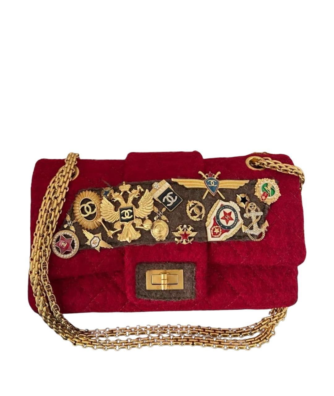 CHANEL Красная тканевая сумка через плечо, фото 1