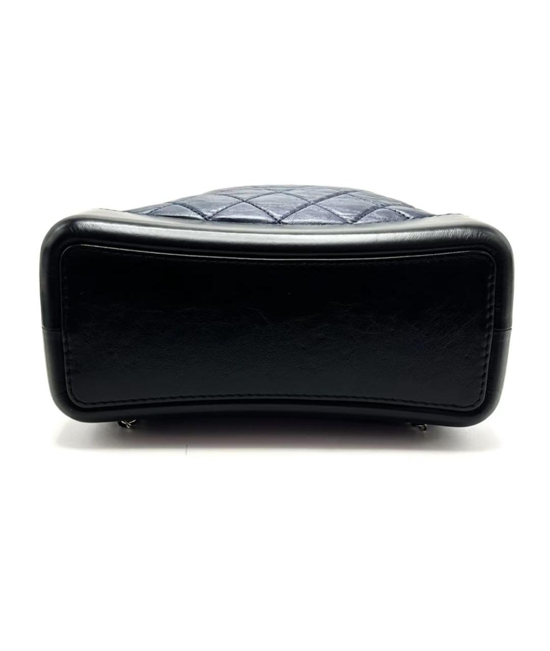 CHANEL Синий кожаный рюкзак, фото 3