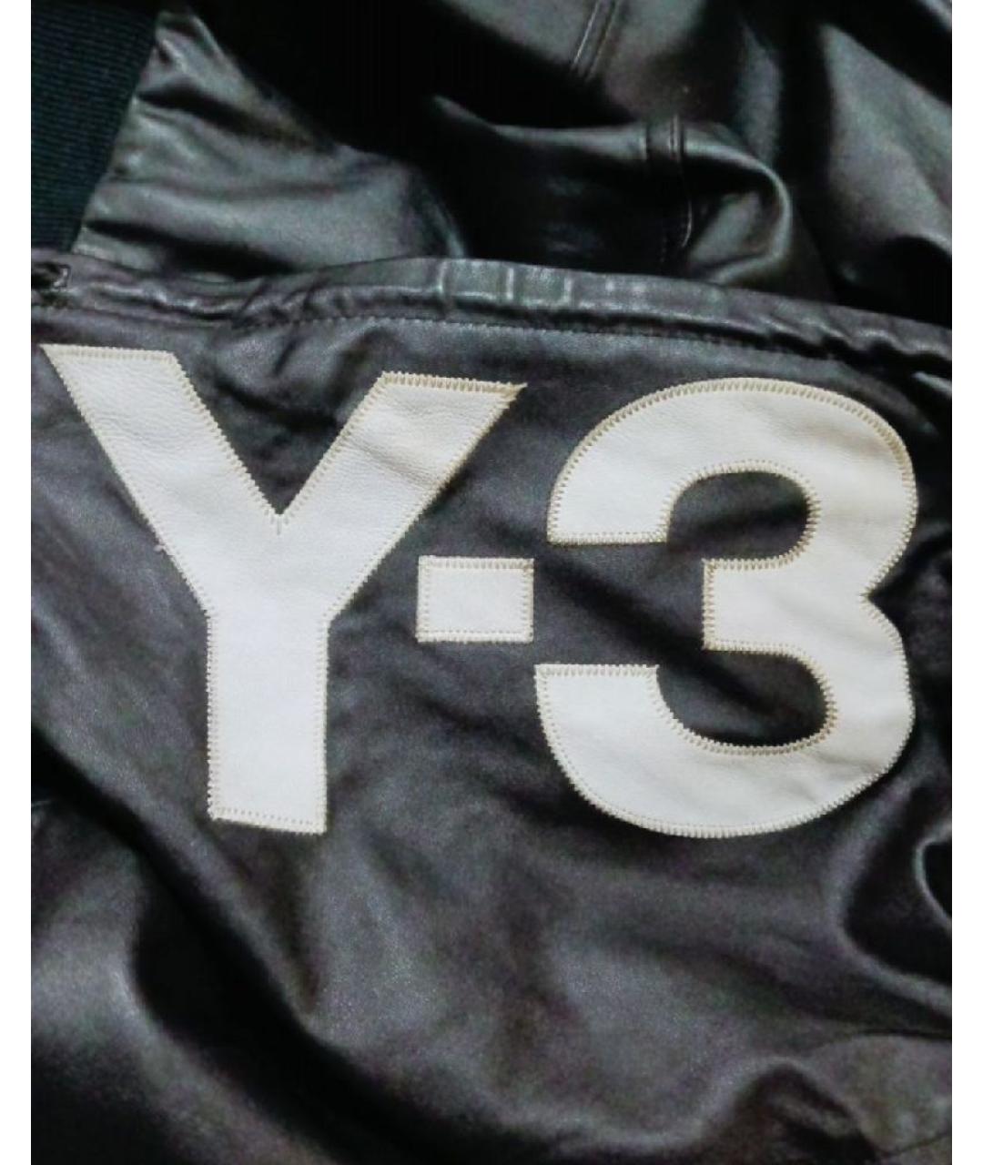 Y-3 Черная кожаная куртка, фото 3