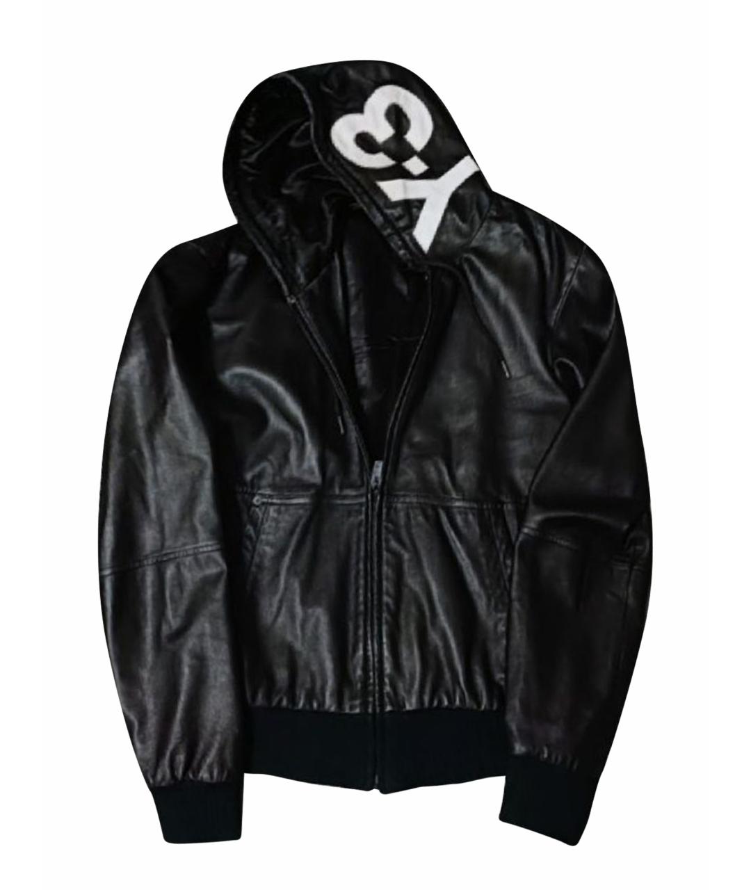 Y-3 Черная кожаная куртка, фото 1