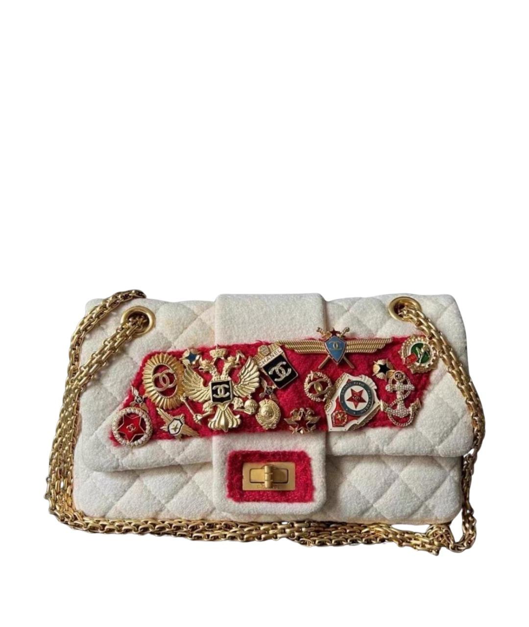 CHANEL Бежевая тканевая сумка через плечо, фото 1