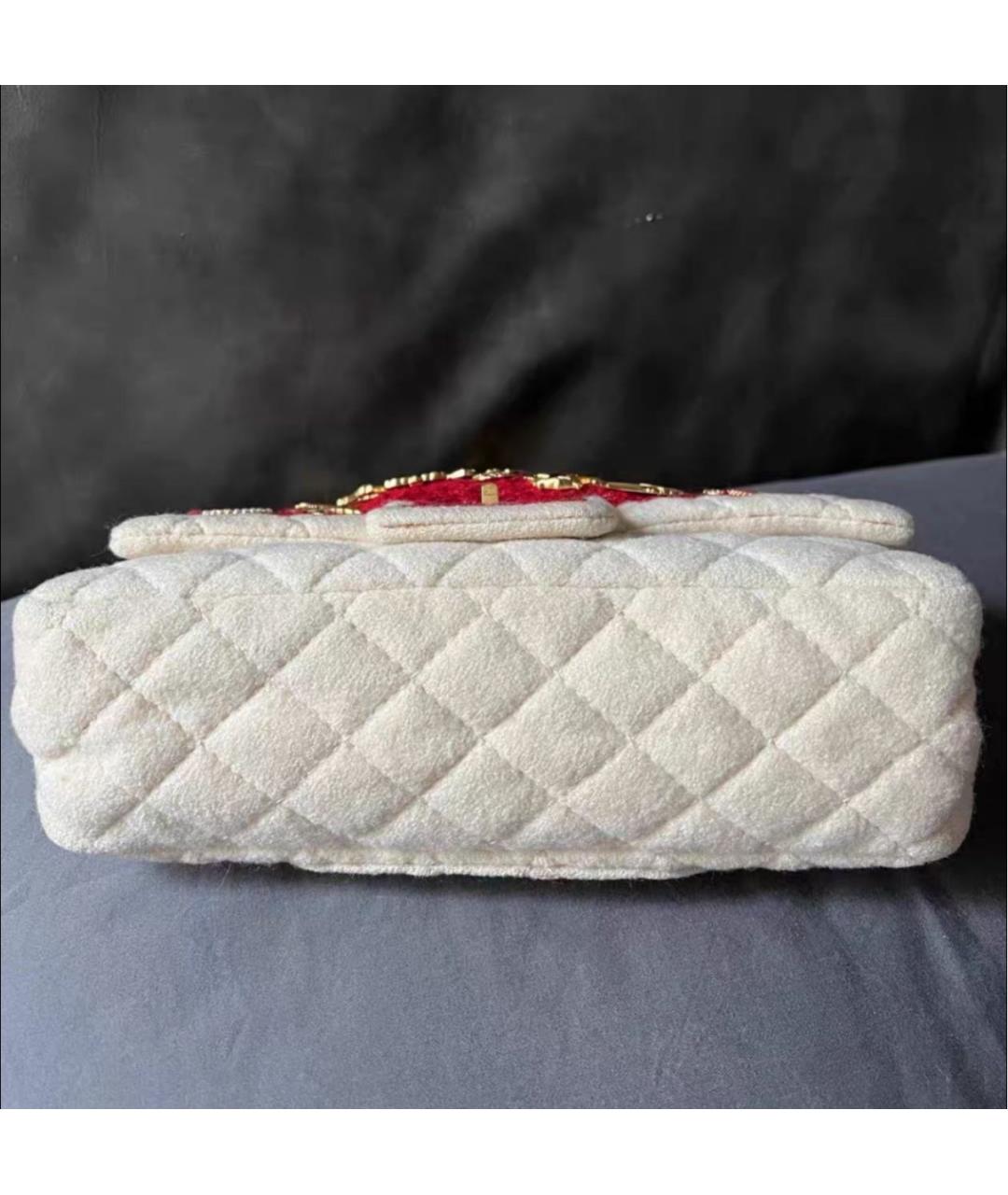 CHANEL Бежевая тканевая сумка через плечо, фото 3