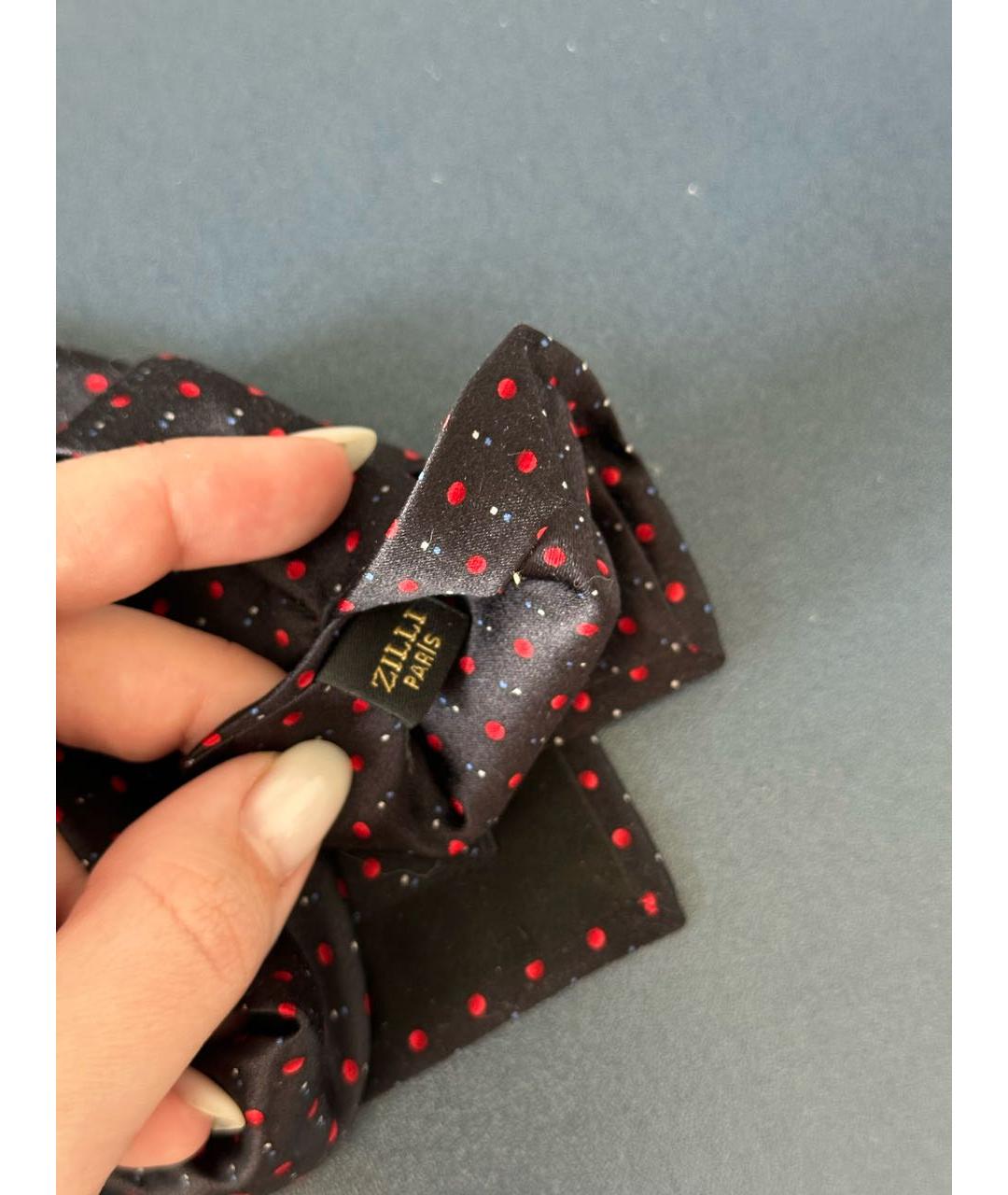 ZILLI Черный шелковый галстук, фото 7