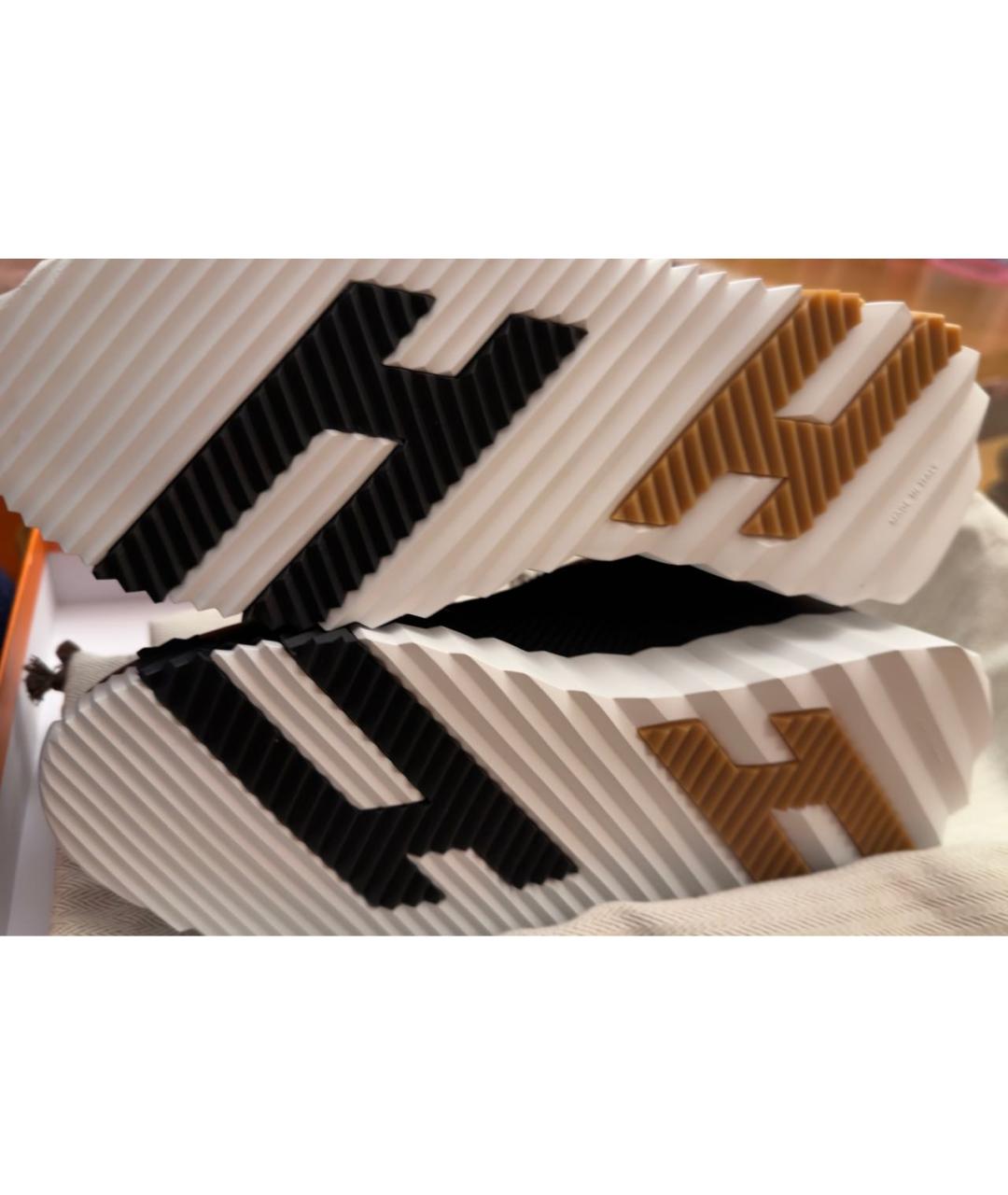 HERMES Черные кожаные кроссовки, фото 3