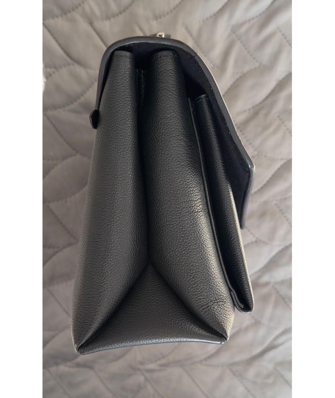 LOUIS VUITTON Черная кожаная сумка с короткими ручками, фото 2
