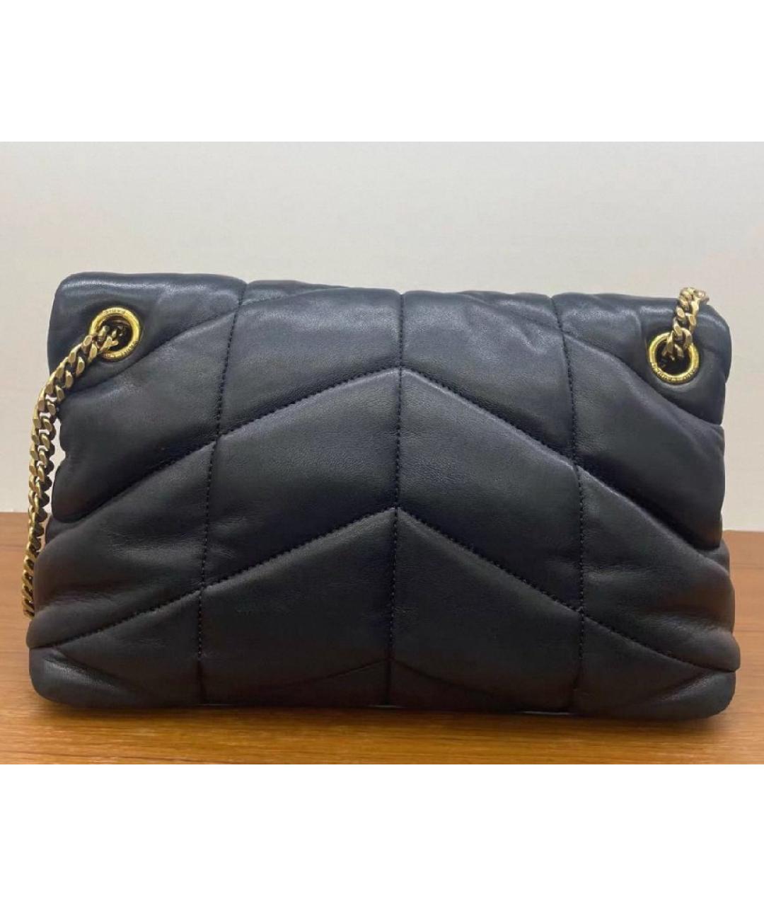 SAINT LAURENT Черная кожаная сумка через плечо, фото 2