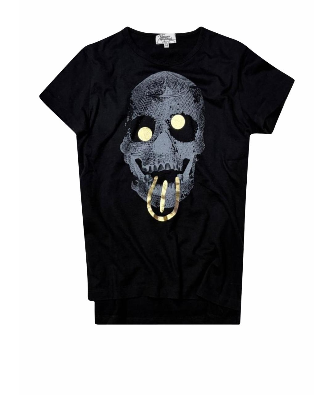 VIVIENNE WESTWOOD Черная хлопковая футболка, фото 1