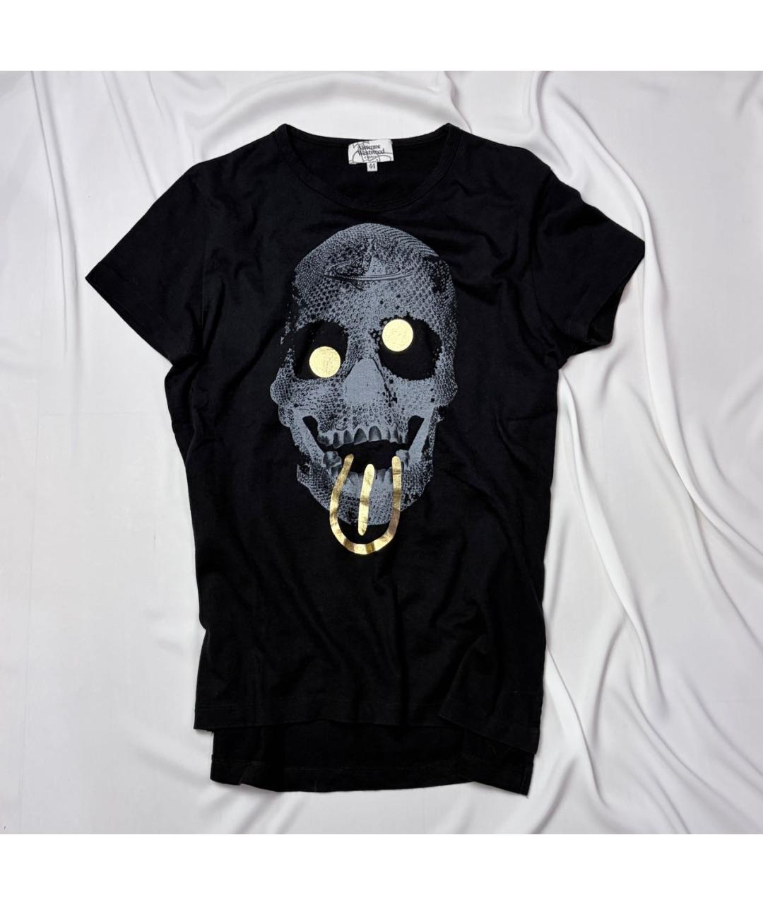 VIVIENNE WESTWOOD Черная хлопковая футболка, фото 8