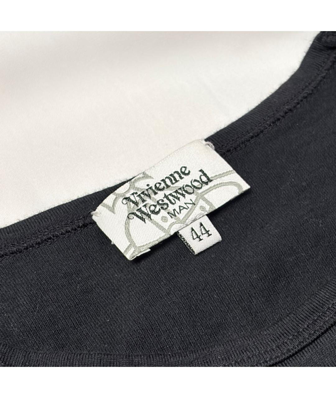 VIVIENNE WESTWOOD Черная хлопковая футболка, фото 6