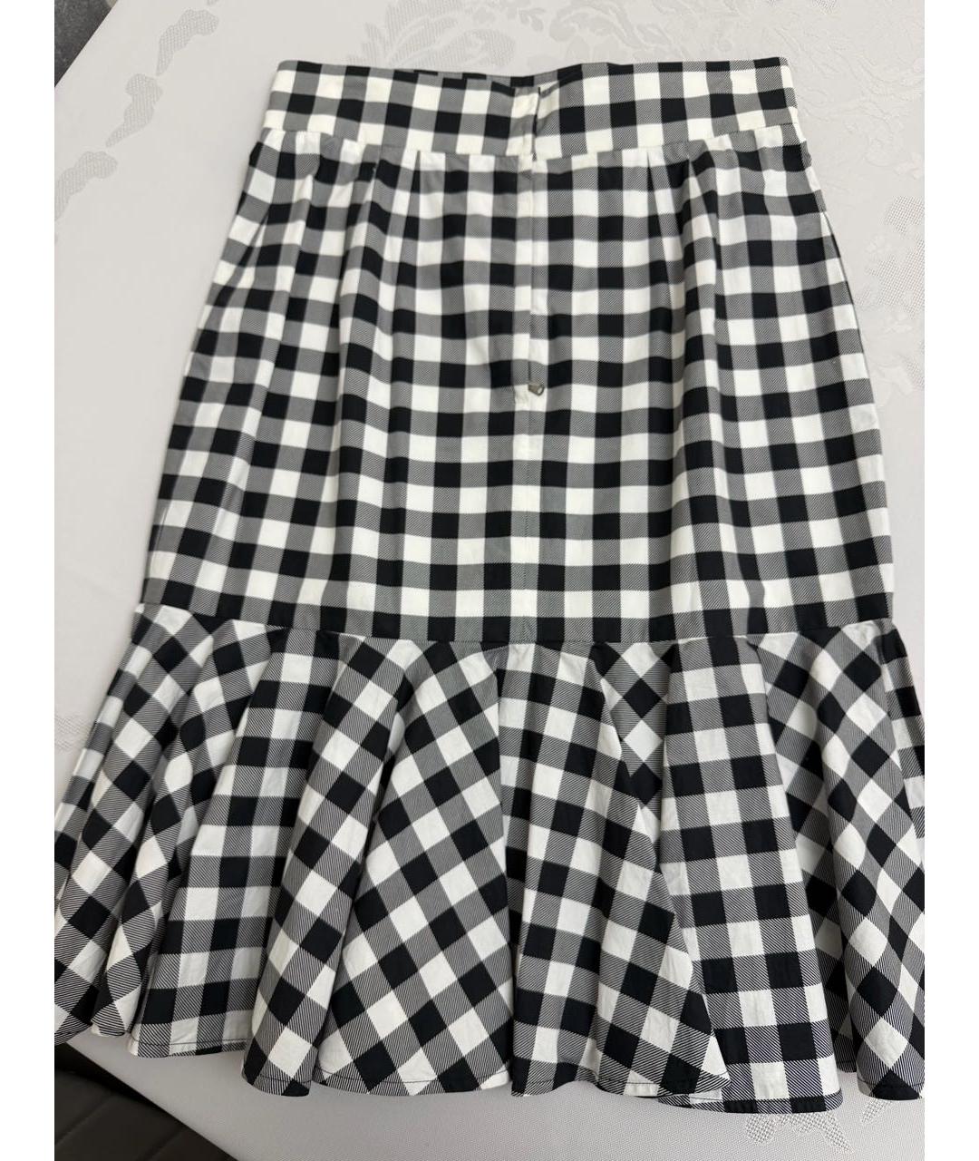 DOLCE&GABBANA Черная хлопковая юбка миди, фото 2