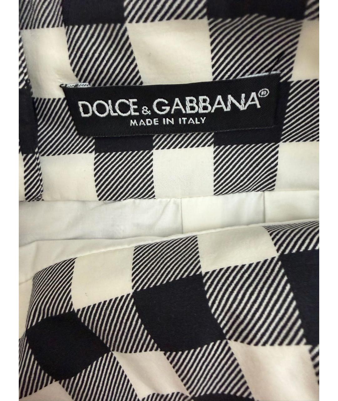 DOLCE&GABBANA Черная хлопковая юбка миди, фото 3