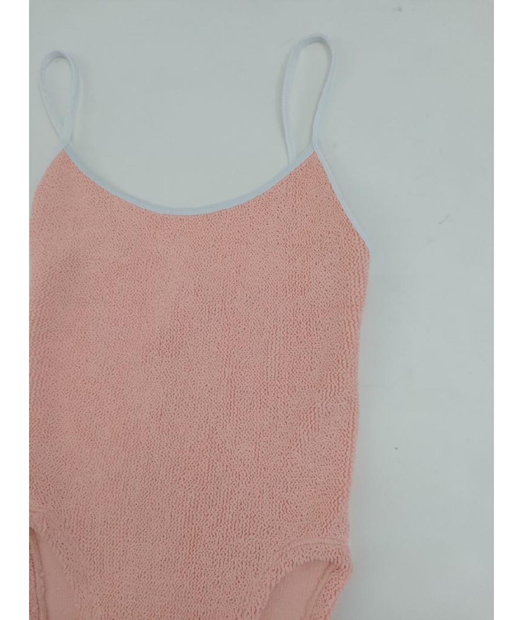HUNZA G Коралловый полиамидовый купальник, фото 2