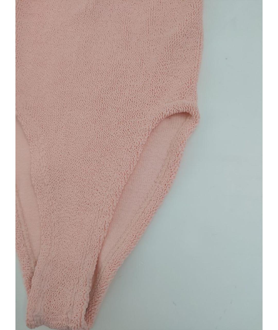 HUNZA G Коралловый полиамидовый купальник, фото 3