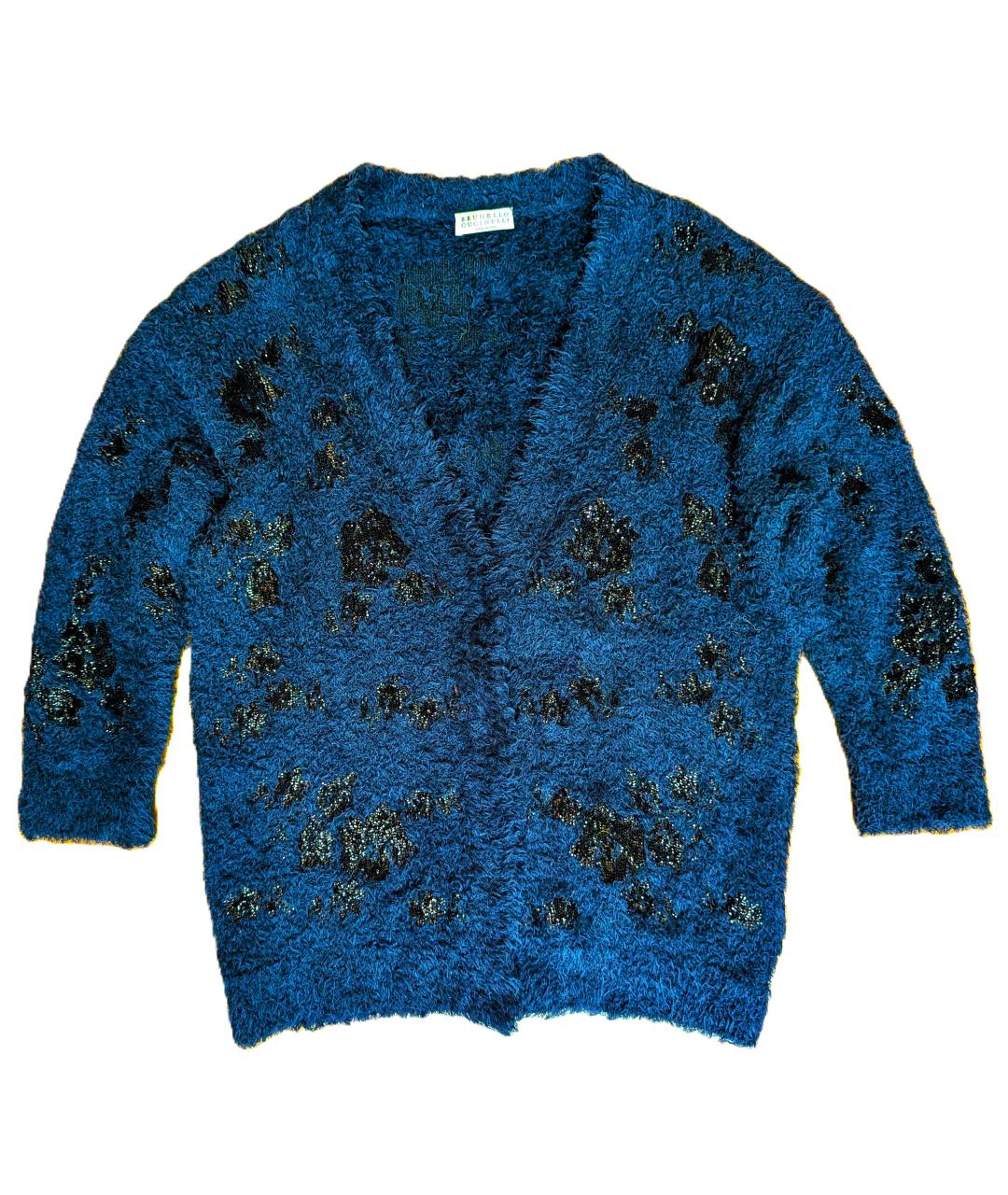 BRUNELLO CUCINELLI Синий хлопковый кардиган, фото 1