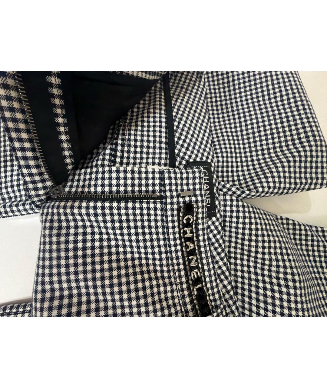 CHANEL Черные хлопко-эластановые прямые брюки, фото 5