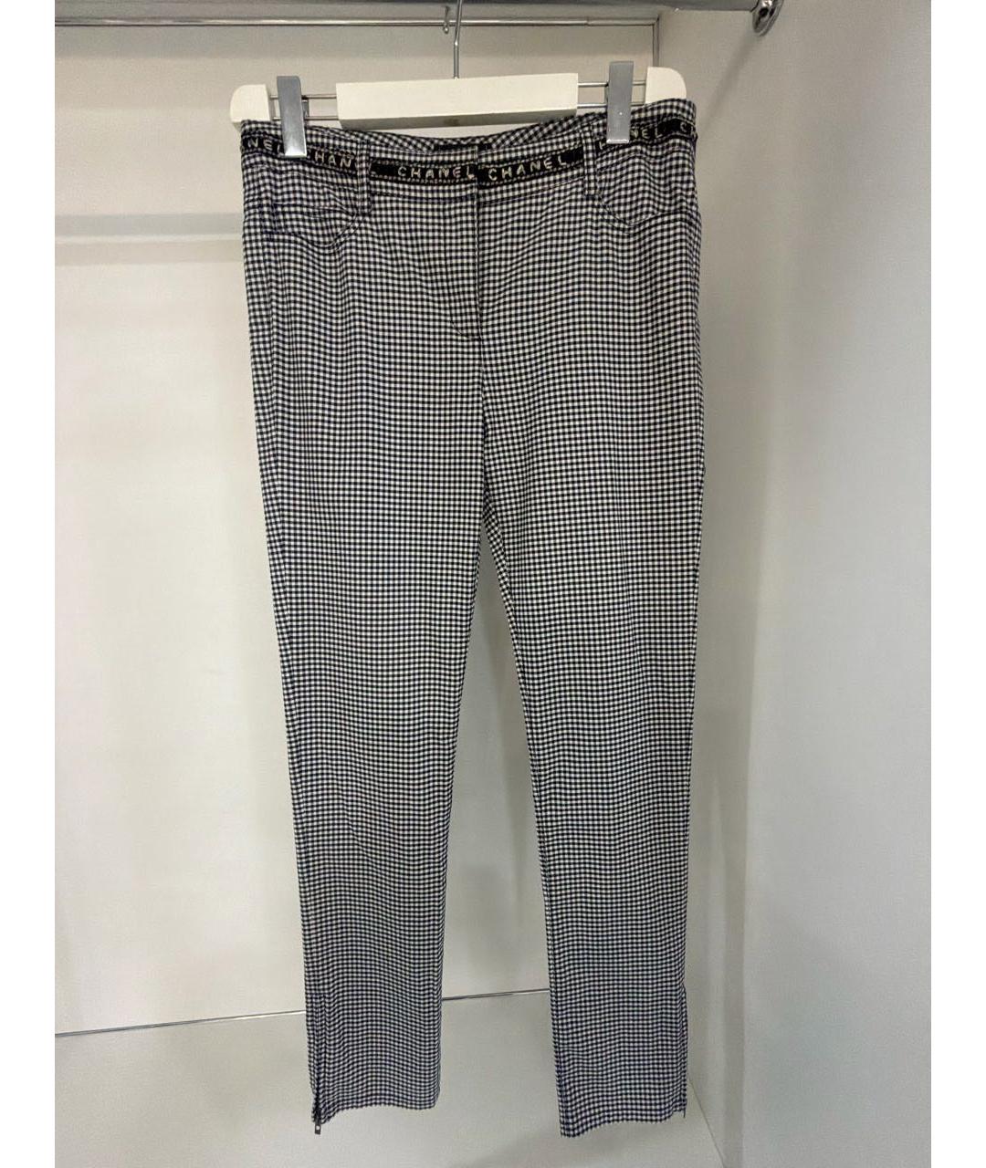 CHANEL Черные хлопко-эластановые прямые брюки, фото 7