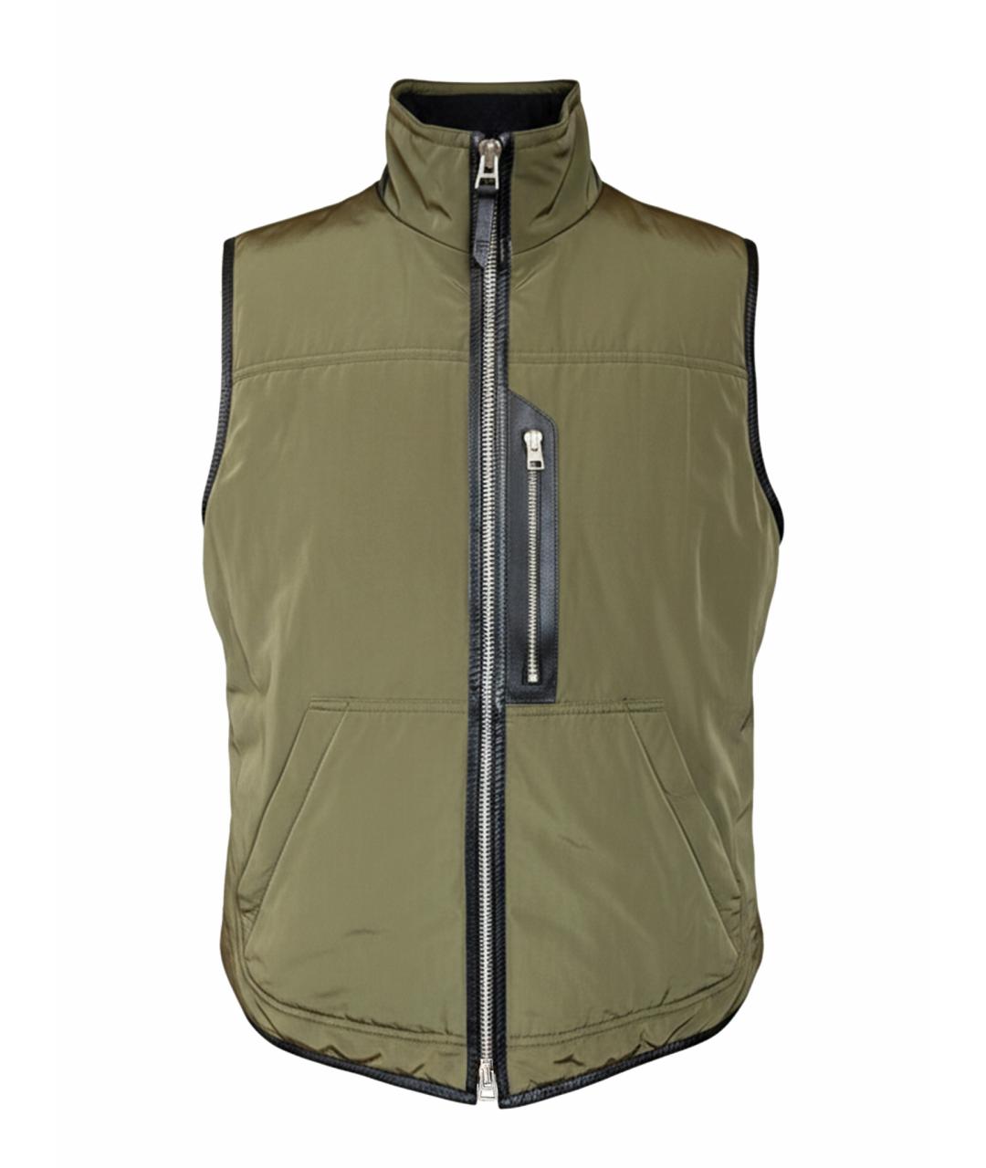 TOM FORD Хаки полиэстеровый жилет, фото 1