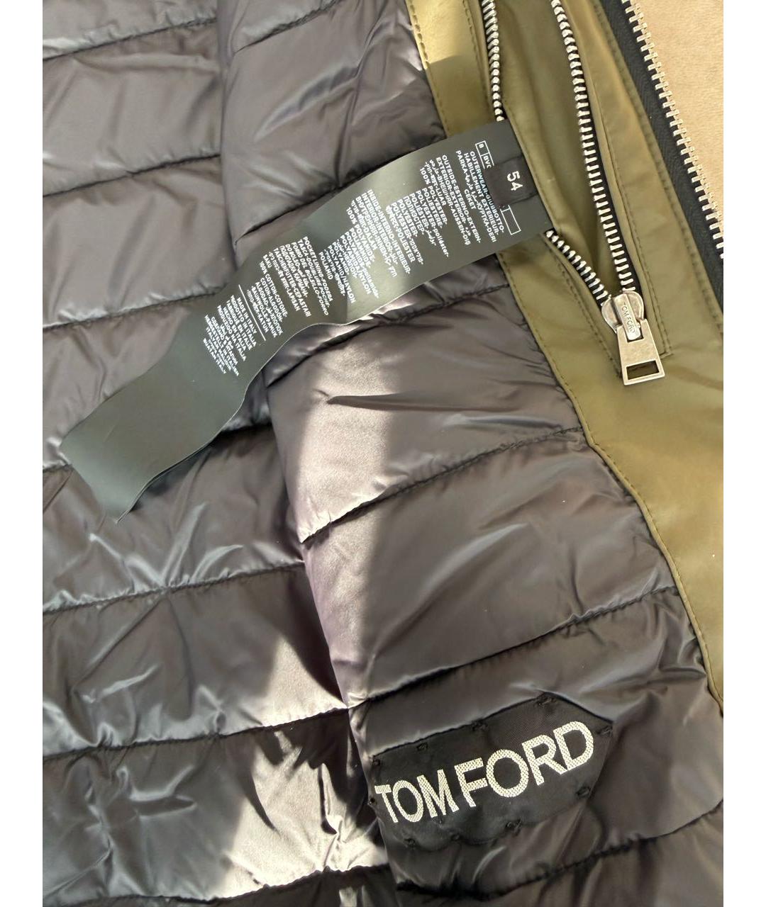 TOM FORD Хаки полиэстеровый жилет, фото 3