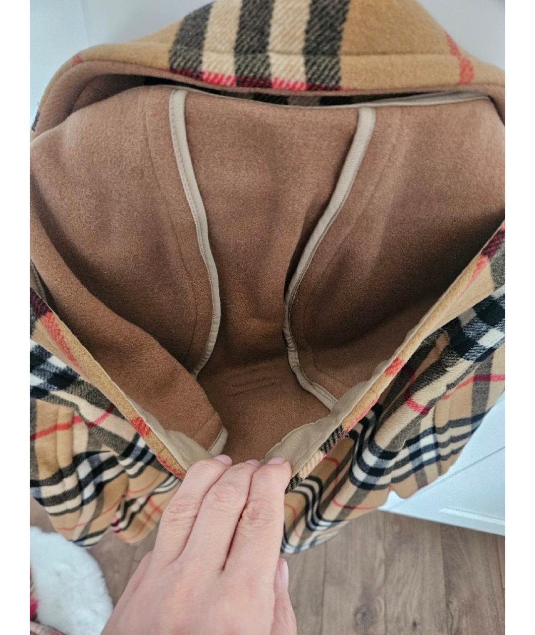 BURBERRY Бежевое шерстяное пальто, фото 3