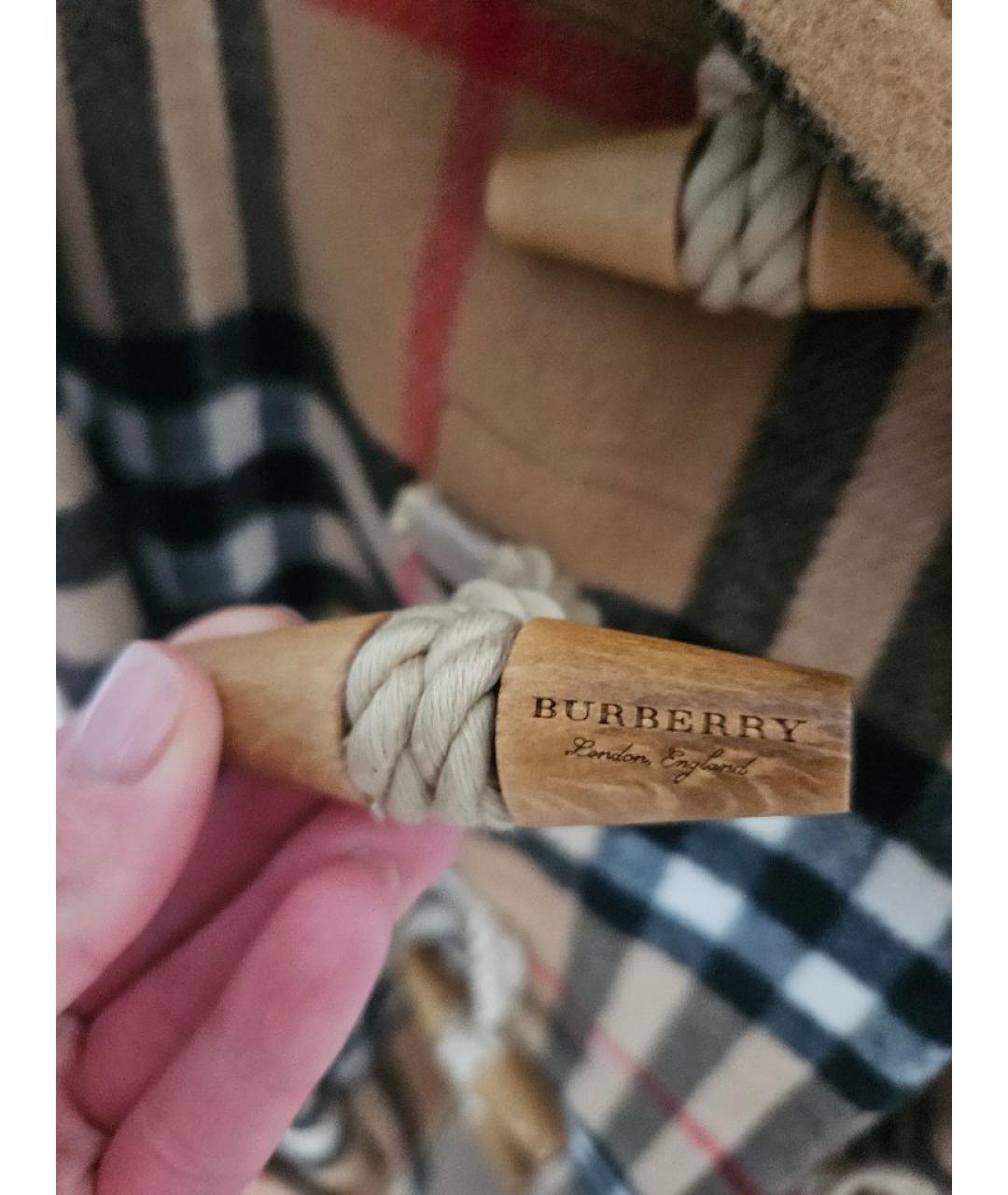 BURBERRY Бежевое шерстяное пальто, фото 7