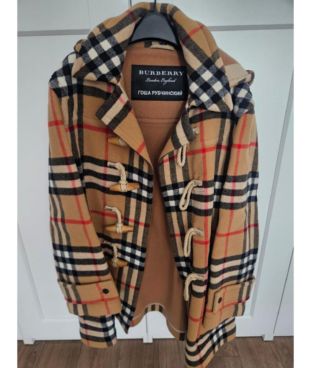 BURBERRY Бежевое шерстяное пальто, фото 10