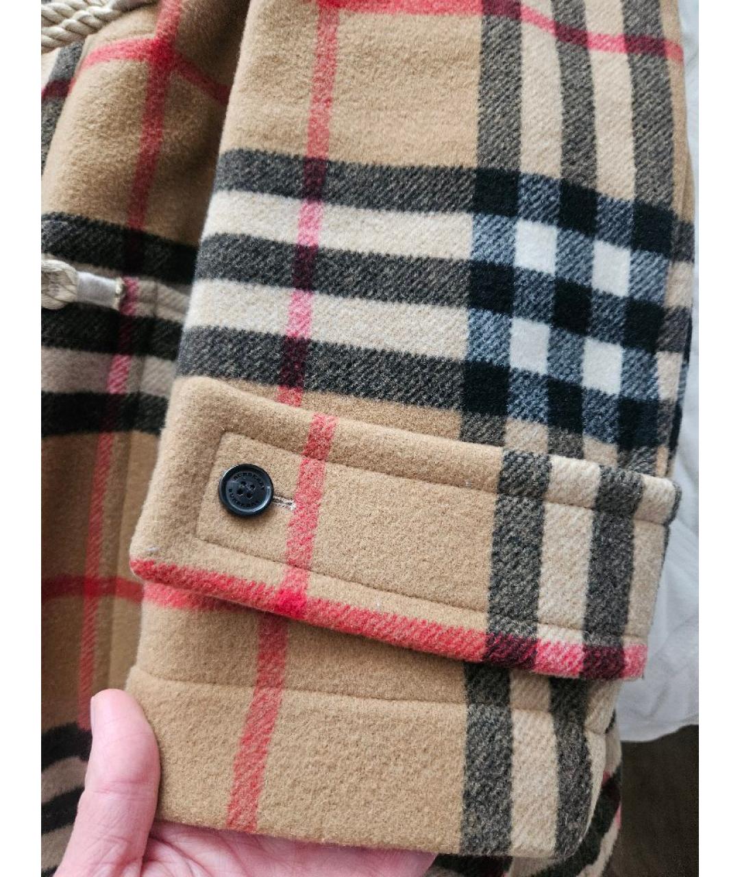 BURBERRY Бежевое шерстяное пальто, фото 8