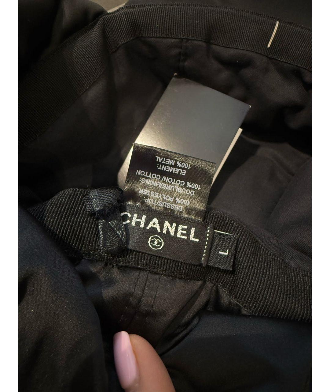 CHANEL Черная синтетическая шапка, фото 6