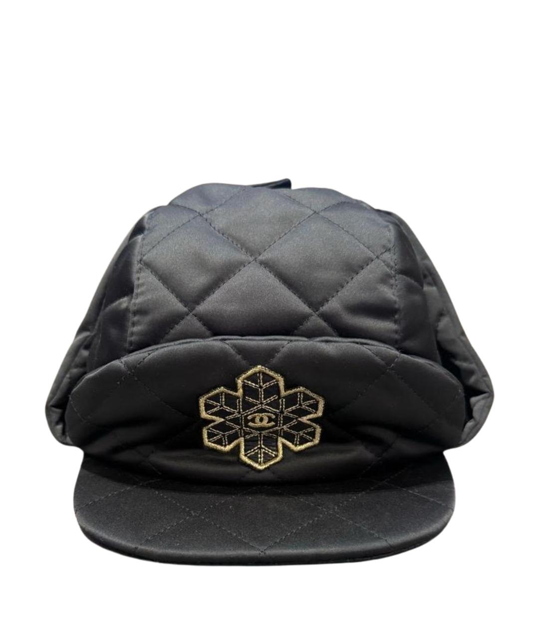 CHANEL Черная синтетическая шапка, фото 1