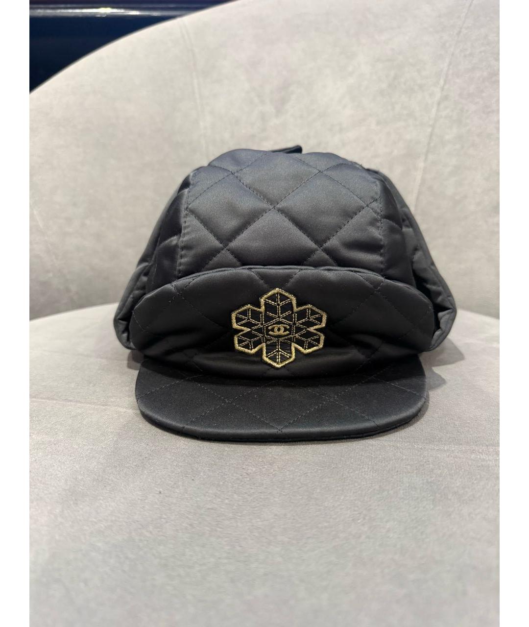 CHANEL Черная синтетическая шапка, фото 7