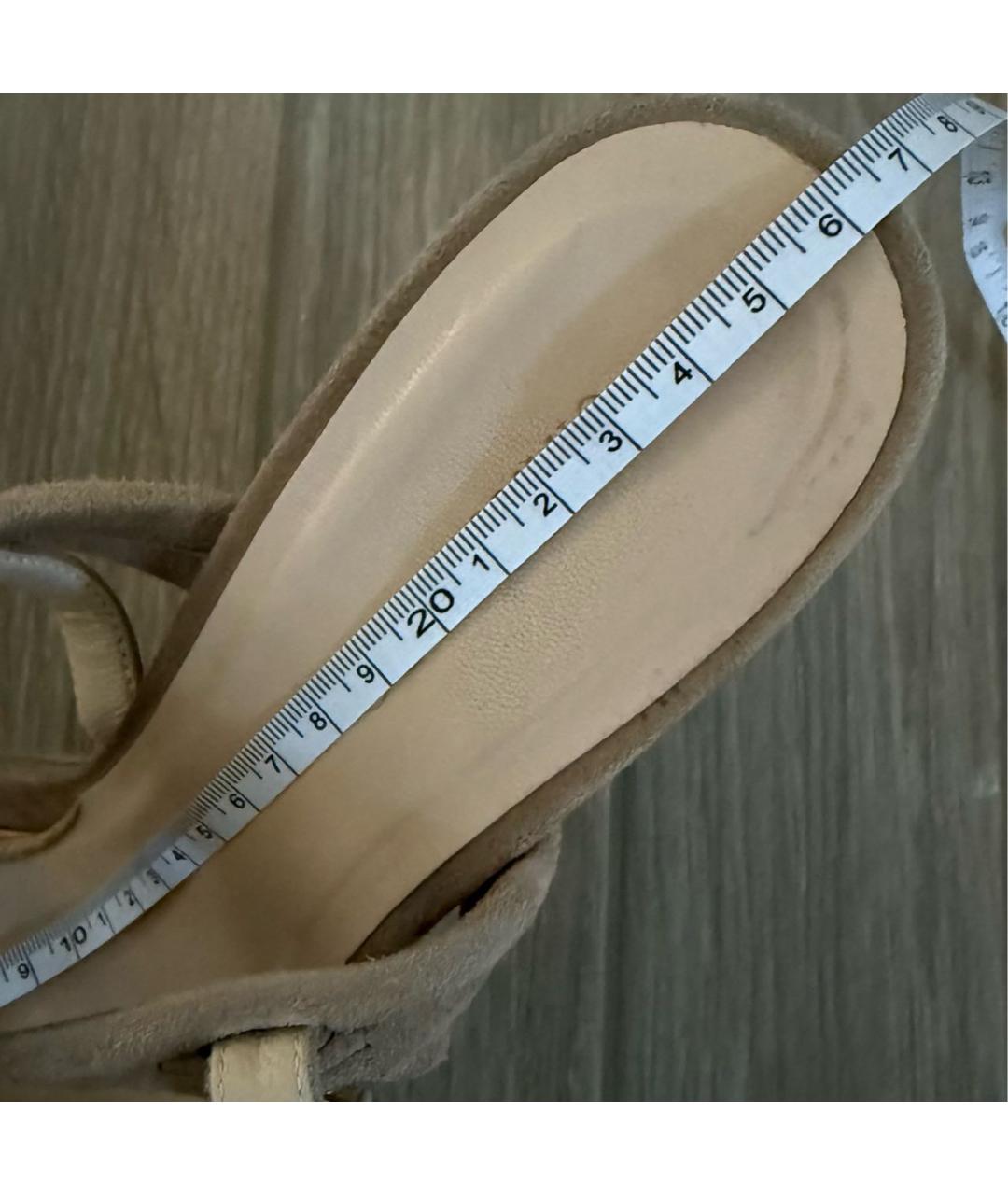 JIMMY CHOO Бежевые замшевые эспадрильи, фото 8