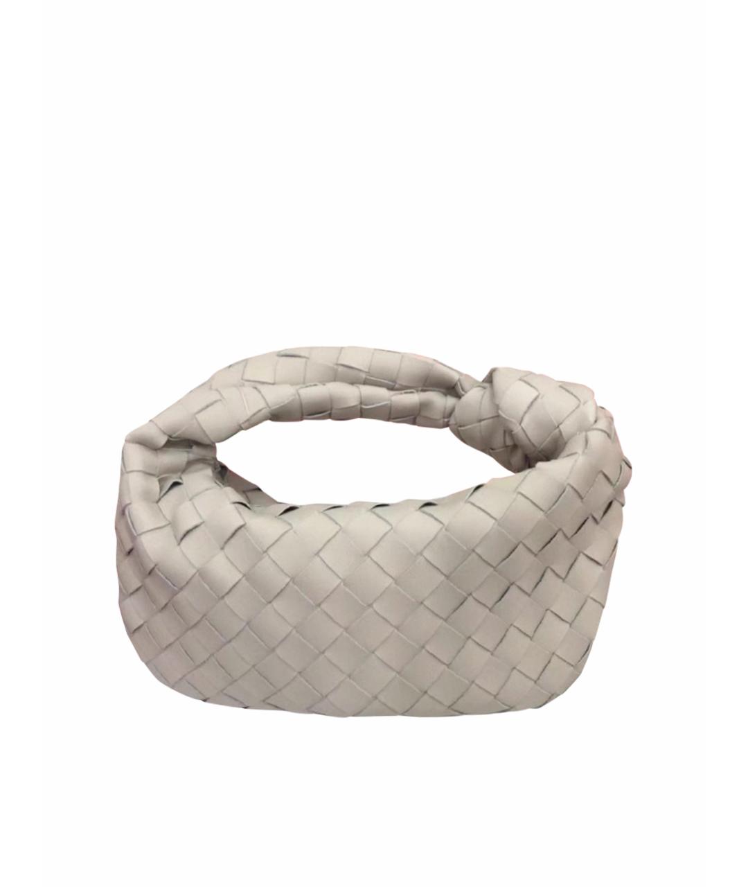 BOTTEGA VENETA Бежевая кожаная сумка с короткими ручками, фото 4