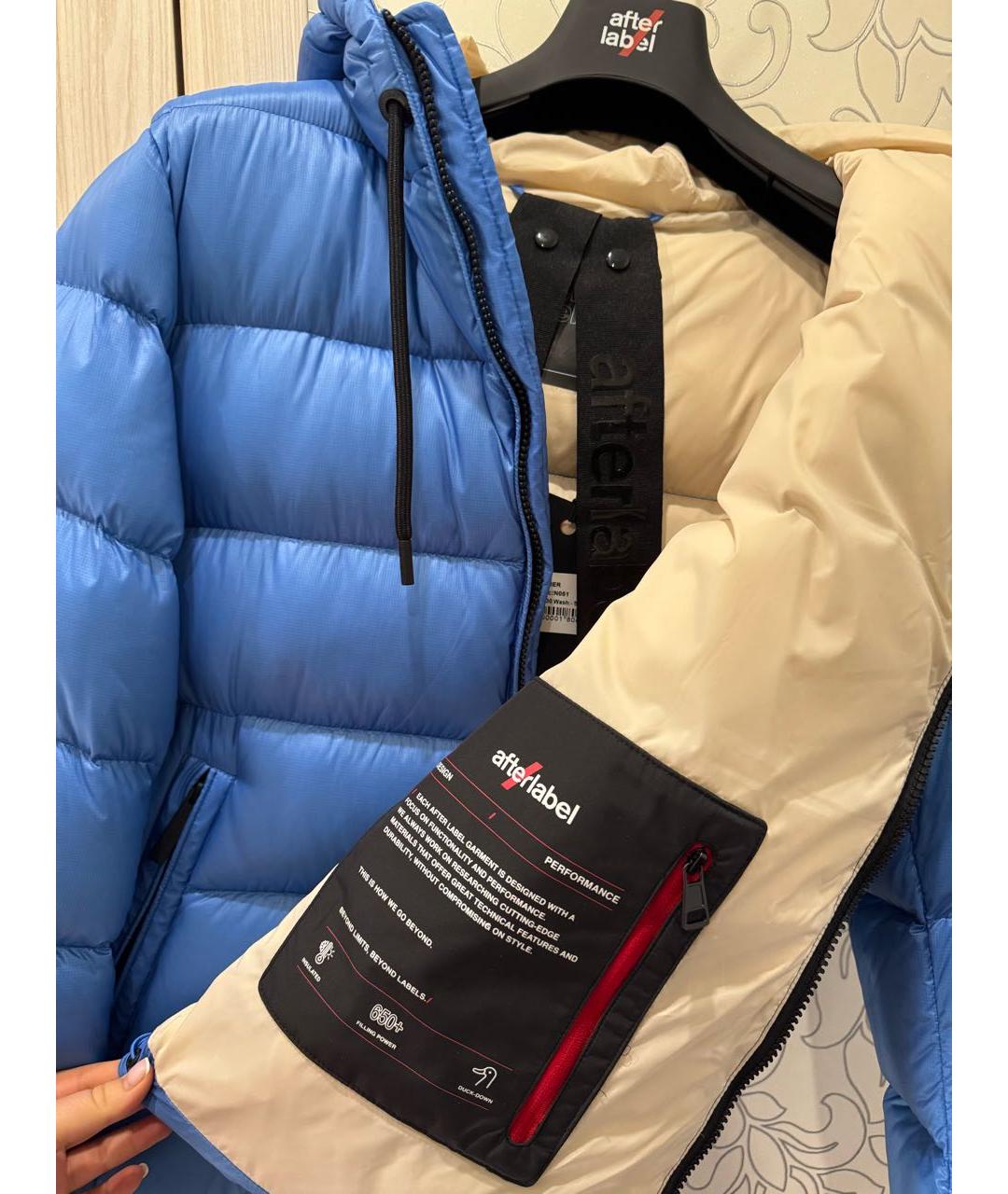 AFTER LABEL Голубая полиамидовая куртка, фото 7