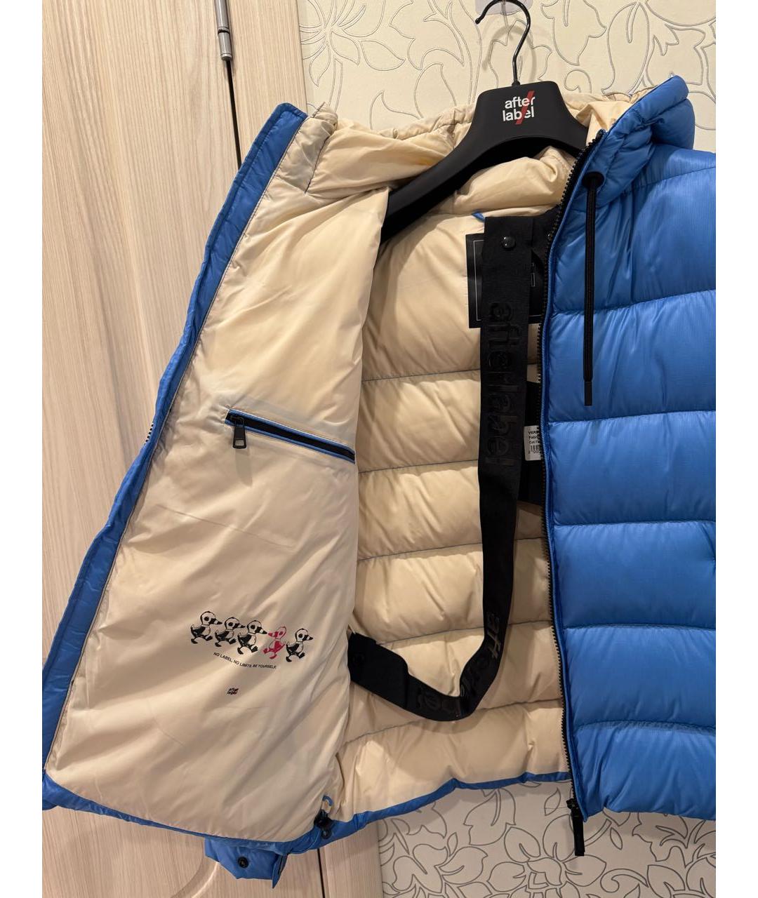 AFTER LABEL Голубая полиамидовая куртка, фото 5