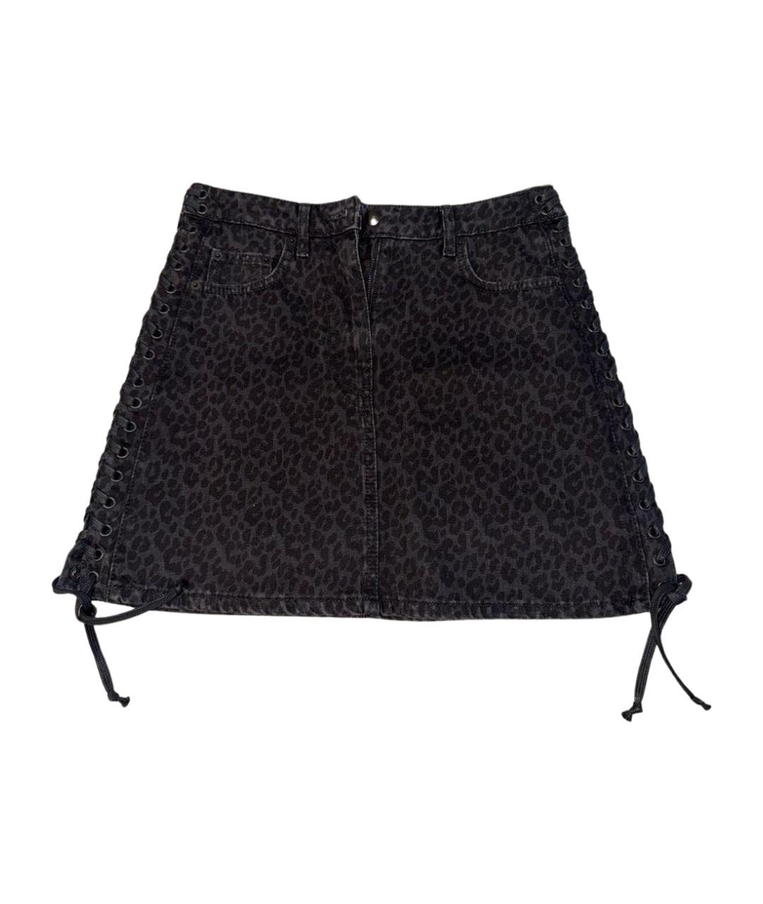 MCQ ALEXANDER MCQUEEN Черная хлопковая юбка мини, фото 1