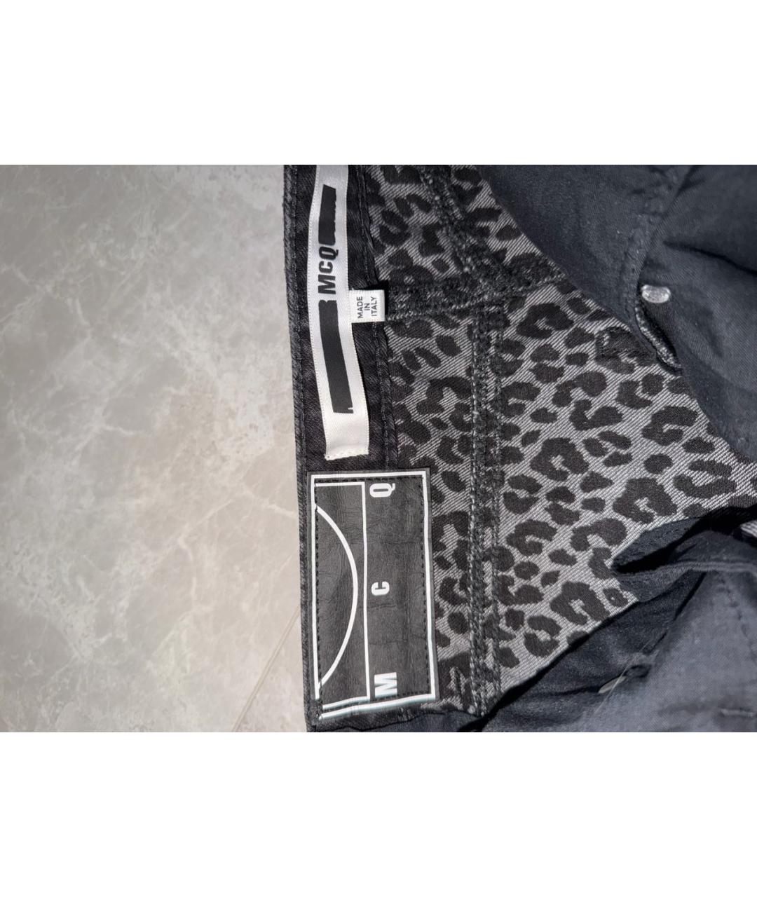 MCQ ALEXANDER MCQUEEN Черная хлопковая юбка мини, фото 3