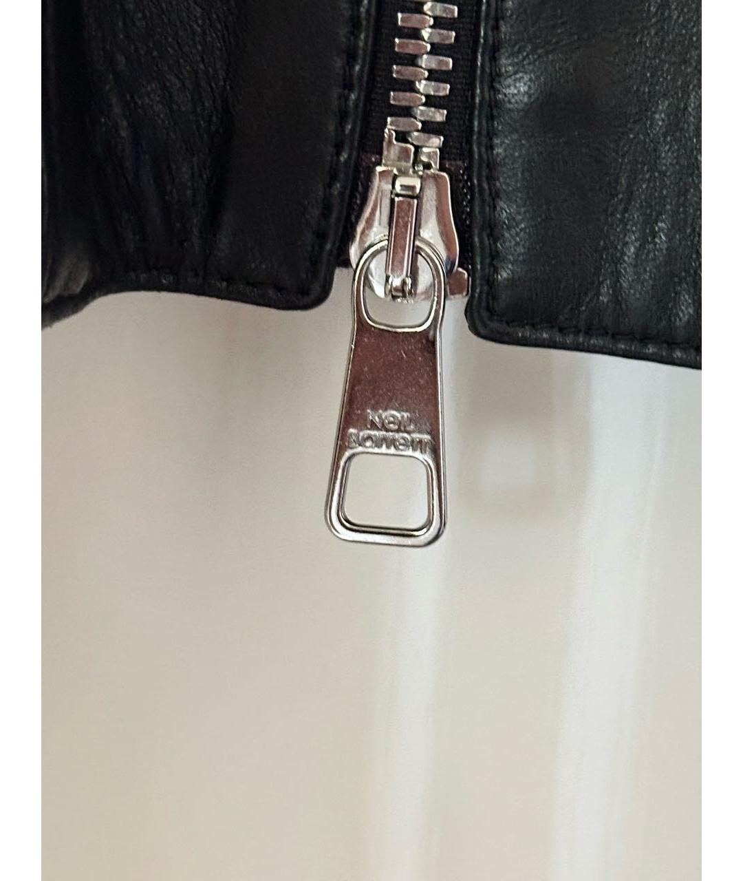 NEIL BARRETT Черная кожаная куртка, фото 7