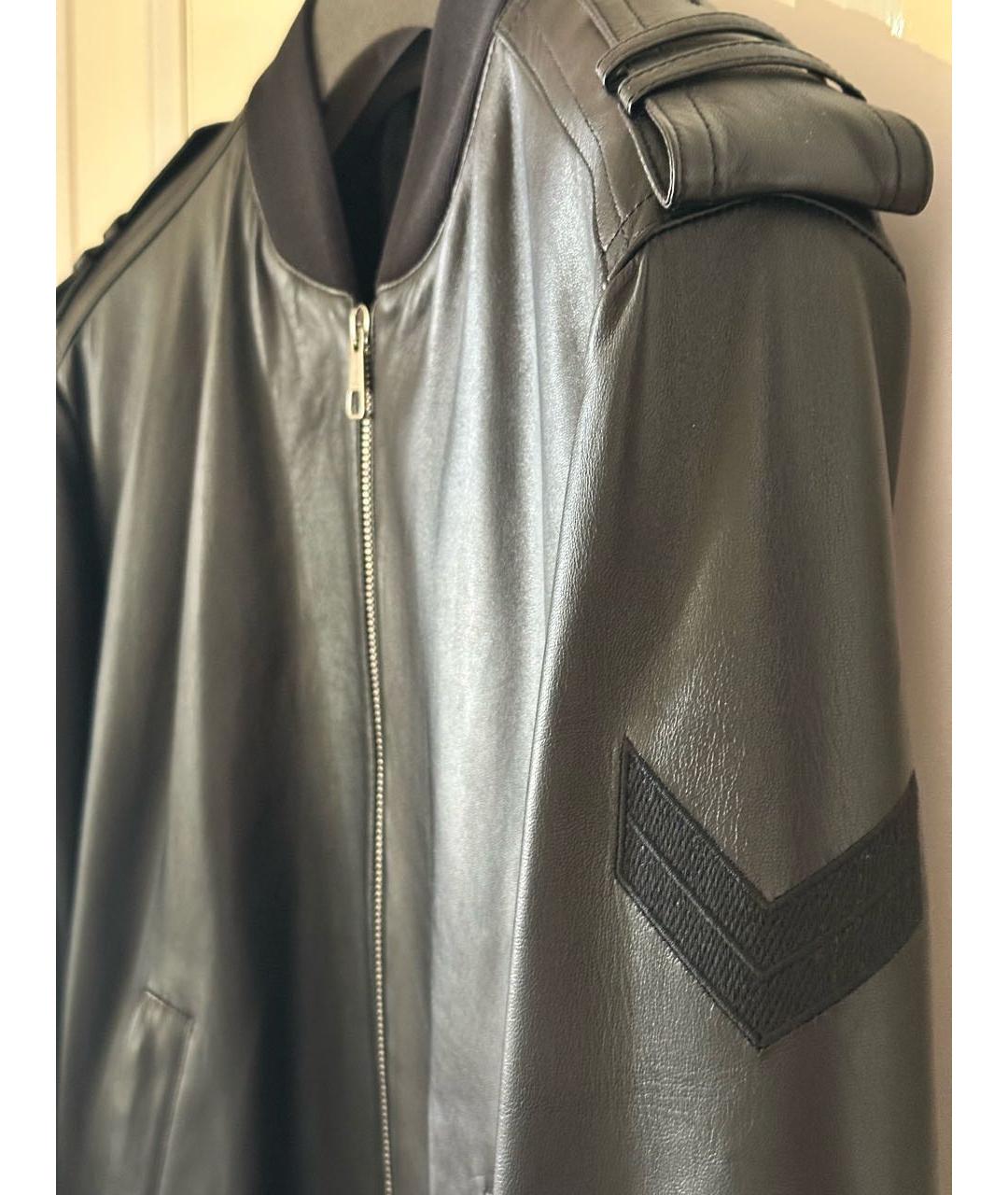 NEIL BARRETT Черная кожаная куртка, фото 6