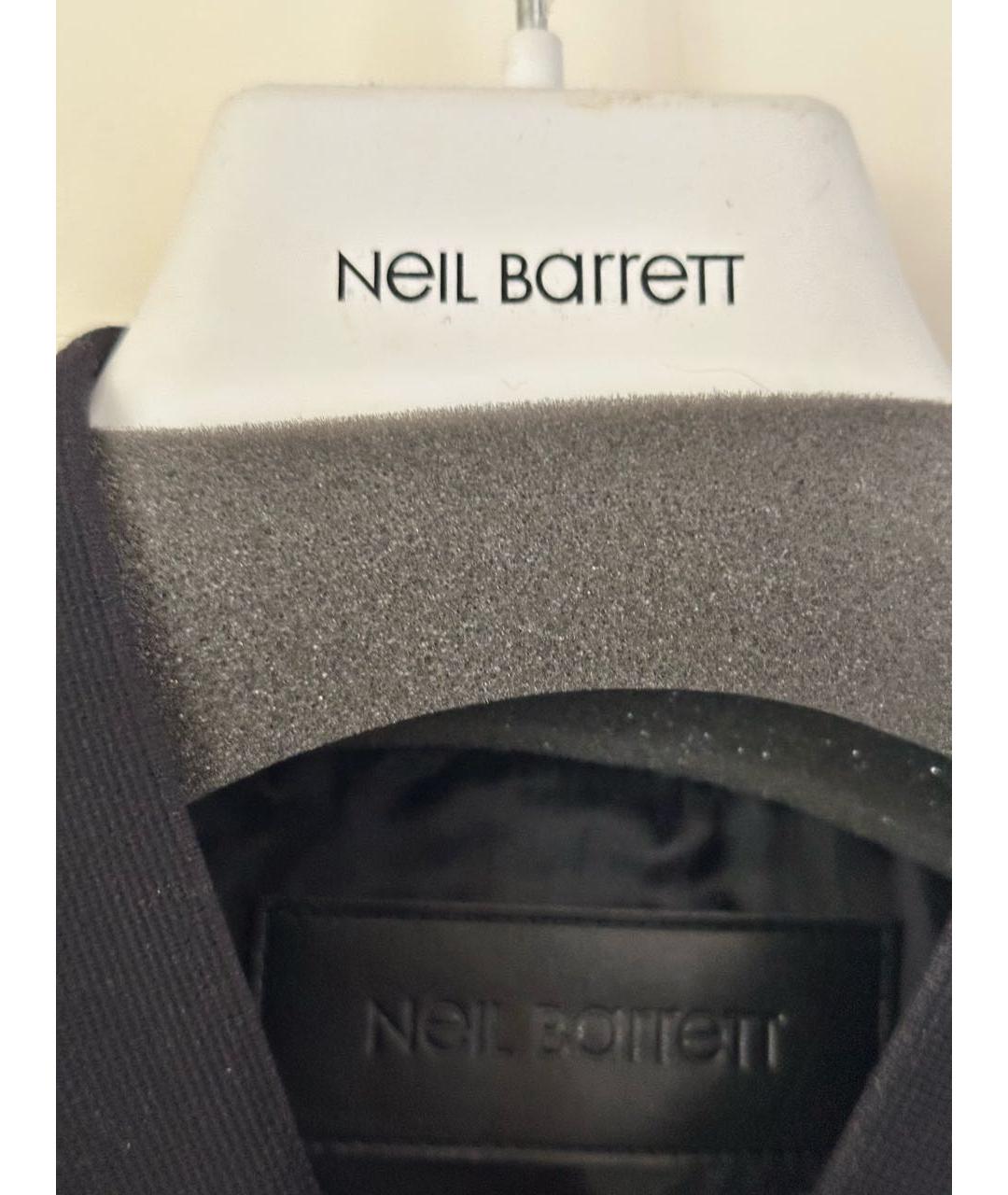 NEIL BARRETT Черная кожаная куртка, фото 5