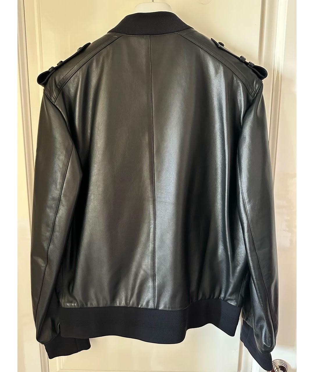 NEIL BARRETT Черная кожаная куртка, фото 2