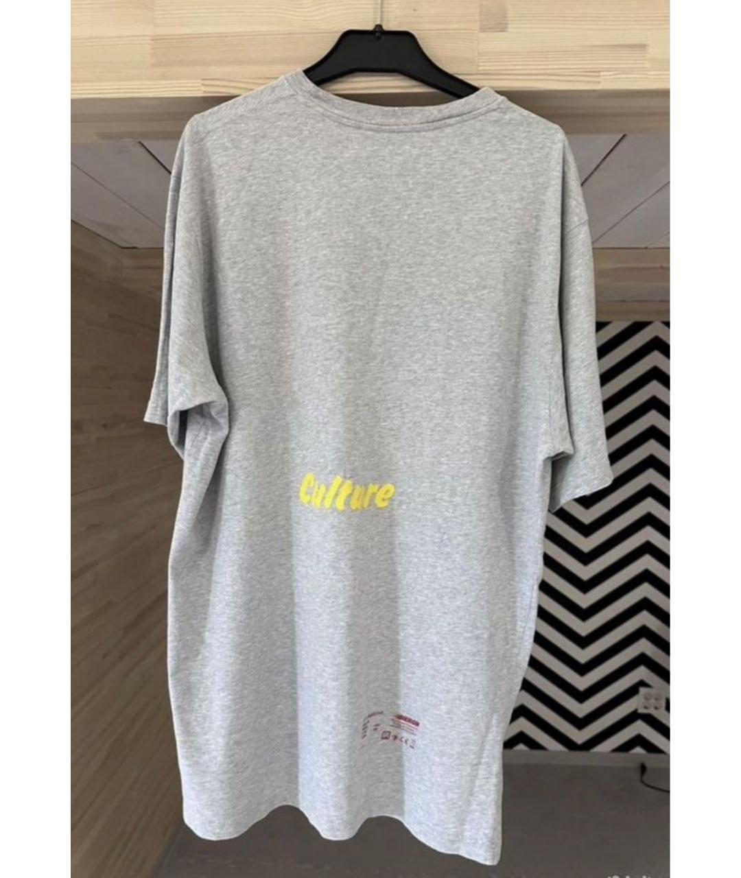 HERON PRESTON Серая хлопковая футболка, фото 2