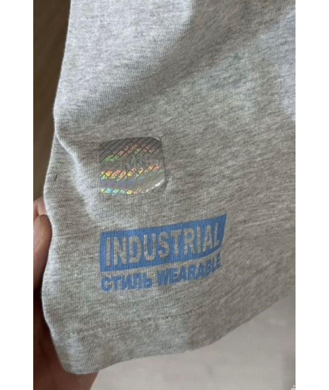 HERON PRESTON Серая хлопковая футболка, фото 7