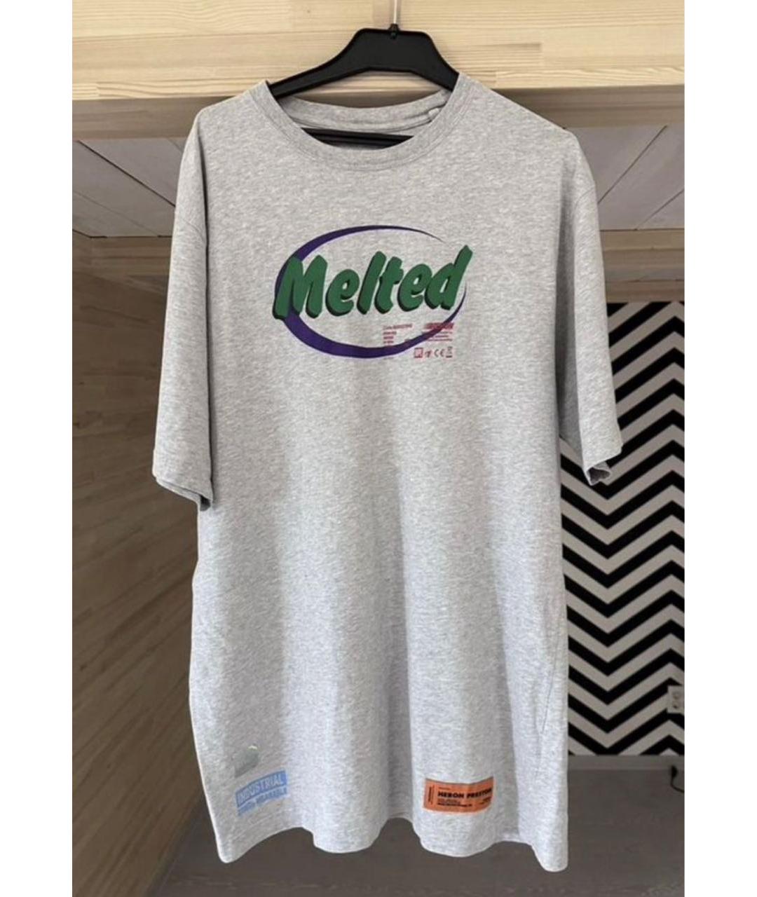 HERON PRESTON Серая хлопковая футболка, фото 8