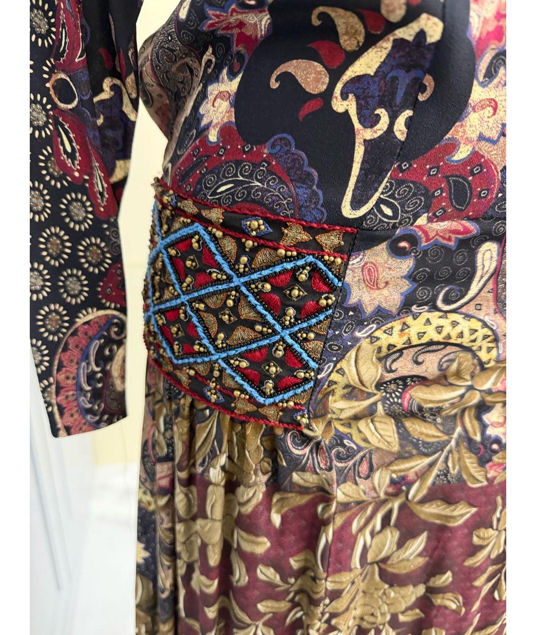 ETRO Коричневое вискозное вечернее платье, фото 2